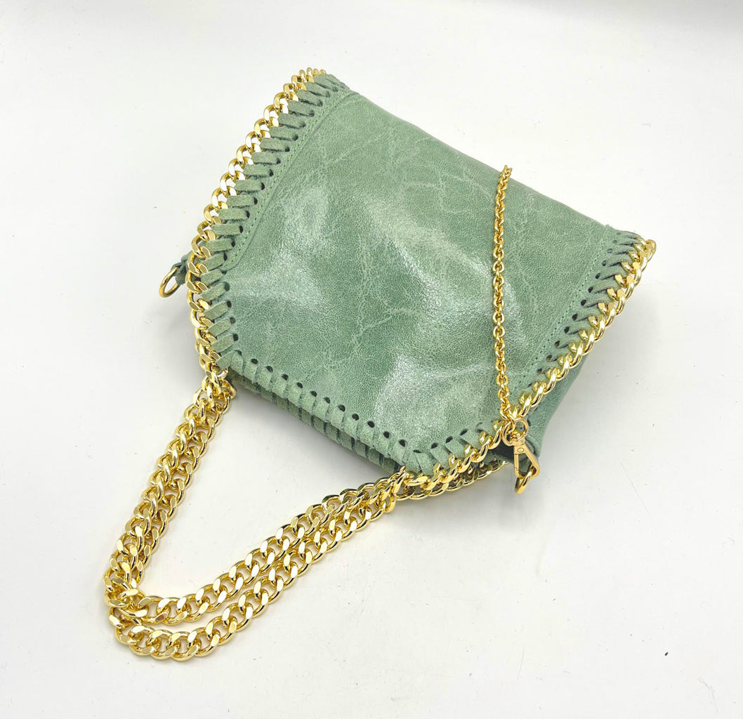 Borsa piccola con catena in vera pelle - Linea KATERINA